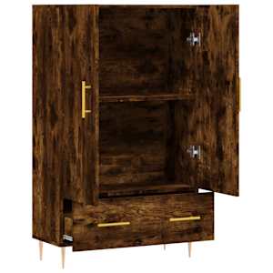 Skříň highboard kouřový dub 69,5 x 31 x 115 cm kompozitní dřevo - obrázek 5