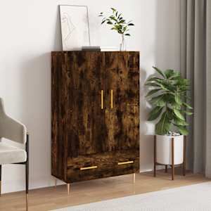 Skříň highboard kouřový dub 69,5 x 31 x 115 cm kompozitní dřevo - obrázek 1