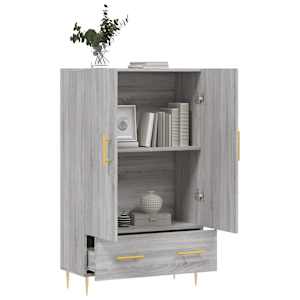 Skříň highboard šedá sonoma 69,5 x 31 x 115 cm kompozitní dřevo - obrázek 4