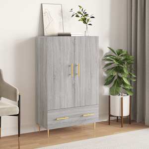 Skříň highboard šedá sonoma 69,5 x 31 x 115 cm kompozitní dřevo - obrázek 1