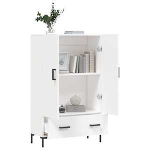 Skříň highboard bílá 69,5 x 31 x 115 cm kompozitní dřevo - obrázek 4