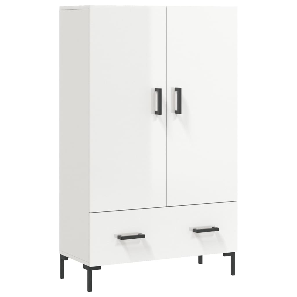 vidaXL Skříň highboard lesklá bílá 69,5 x 31 x 115 cm kompozitní dřevo