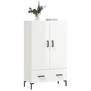 Skříň highboard lesklá bílá 69,5 x 31 x 115 cm kompozitní dřevo - obrázek 3
