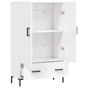 Skříň highboard lesklá bílá 69,5 x 31 x 115 cm kompozitní dřevo - obrázek 5