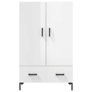 Skříň highboard lesklá bílá 69,5 x 31 x 115 cm kompozitní dřevo - obrázek 6