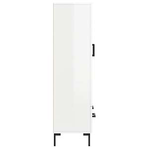 Skříň highboard lesklá bílá 69,5 x 31 x 115 cm kompozitní dřevo - obrázek 7