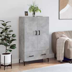 Skříň highboard betonově šedá 69,5x31x115 cm kompozitní dřevo - obrázek 1