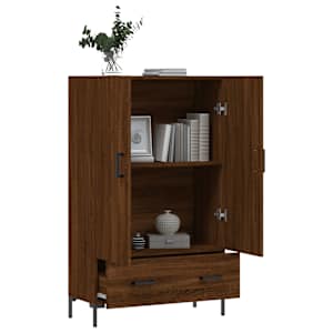 Skříň highboard hnědý dub 69,5 x 31 x 115 cm kompozitní dřevo - obrázek 4