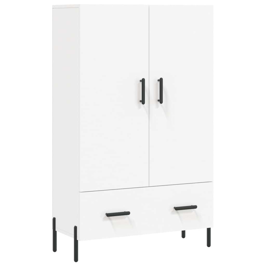 vidaXL Hoge kast 69,5x31x115 cm bewerkt hout wit