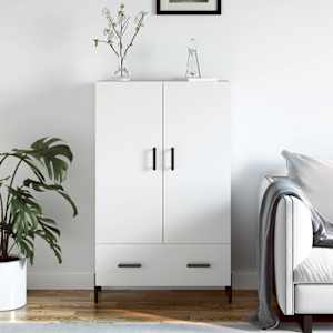 Skříň highboard bílá 69,5 x 31 x 115 cm kompozitní dřevo - obrázek 1