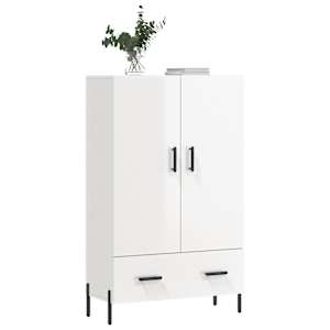 Skříň highboard lesklá bílá 69,5 x 31 x 115 cm kompozitní dřevo - obrázek 3