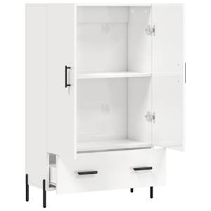 Skříň highboard lesklá bílá 69,5 x 31 x 115 cm kompozitní dřevo - obrázek 5