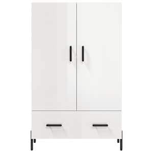 Skříň highboard lesklá bílá 69,5 x 31 x 115 cm kompozitní dřevo - obrázek 6