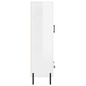 Skříň highboard lesklá bílá 69,5 x 31 x 115 cm kompozitní dřevo - obrázek 7