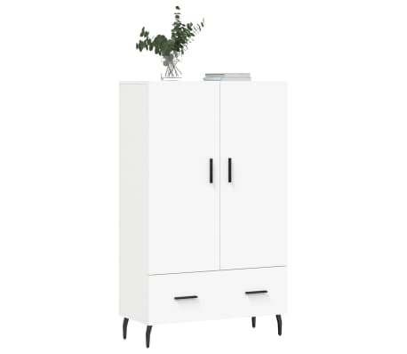 vidaXL Wysoka szafka, biała, 69,5x31x115 cm, materiał drewnopochodny