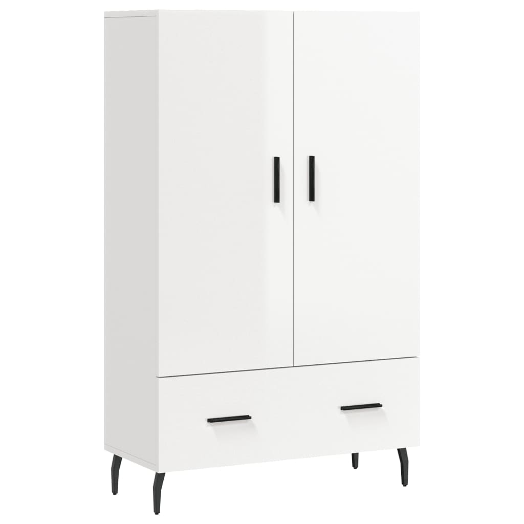 vidaXL Skříň highboard lesklá bílá 69,5 x 31 x 115 cm kompozitní dřevo