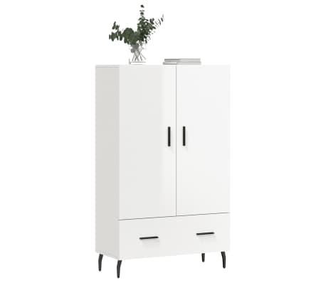 vidaXL k&otilde;rge kapp, k&otilde;rgl&auml;ikega valge, 69,5 x 31 x 115 cm, tehispuit