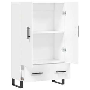 Skříň highboard bílá 69,5 x 31 x 115 cm kompozitní dřevo - obrázek 5