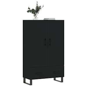 vidaXL Highboard svart 69,5x31x115 cm konstruert tre