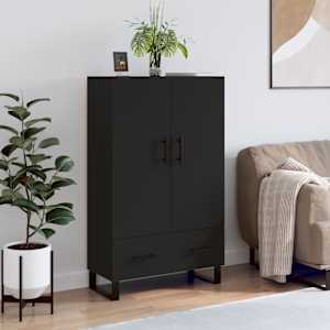 Skříň highboard černá 69,5 x 31 x 115 cm kompozitní dřevo - obrázek 1