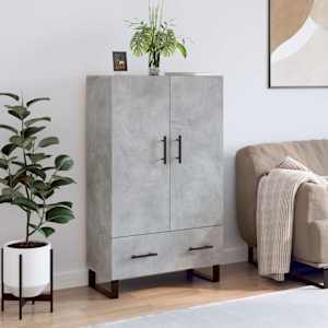 Skříň highboard betonově šedá 69,5x31x115 cm kompozitní dřevo - obrázek 1