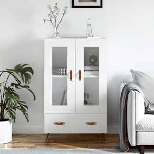 Skříň highboard bílá 69,5 x 31 x 115 cm kompozitní dřevo - obrázek 1