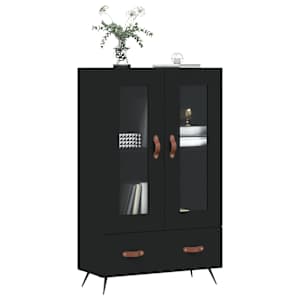 Skříň highboard černá 69,5 x 31 x 115 cm kompozitní dřevo - obrázek 3