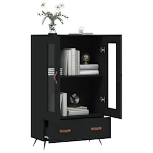 Skříň highboard černá 69,5 x 31 x 115 cm kompozitní dřevo - obrázek 4
