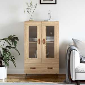 Skříň highboard dub sonoma 69,5 x 31 x 115 cm kompozitní dřevo - obrázek 1