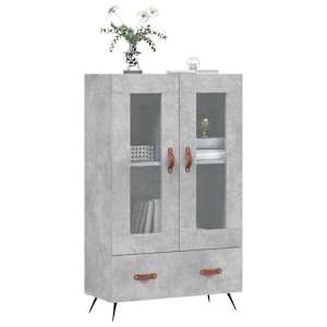 Skříň highboard betonově šedá 69,5x31x115 cm kompozitní dřevo - obrázek 3