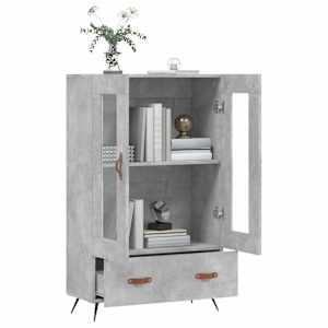 Skříň highboard betonově šedá 69,5x31x115 cm kompozitní dřevo - obrázek 4