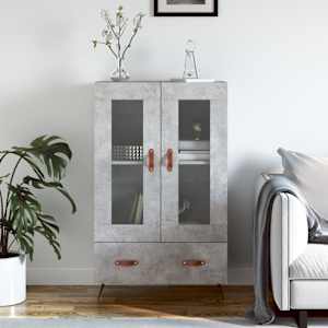 Skříň highboard betonově šedá 69,5x31x115 cm kompozitní dřevo - obrázek 1