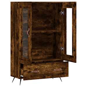 Skříň highboard kouřový dub 69,5 x 31 x 115 cm kompozitní dřevo - obrázek 5