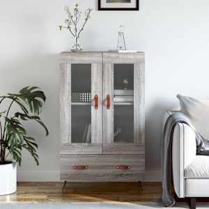 Skříň highboard šedá sonoma 69,5 x 31 x 115 cm kompozitní dřevo - obrázek 1