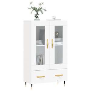 Skříň highboard bílá 69,5 x 31 x 115 cm kompozitní dřevo - obrázek 3