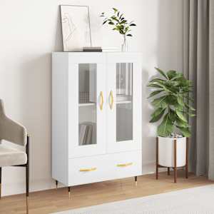 Skříň highboard bílá 69,5 x 31 x 115 cm kompozitní dřevo - obrázek 1