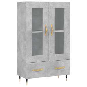 Skříň highboard betonově šedá 69,5x31x115 cm kompozitní dřevo - obrázek 2