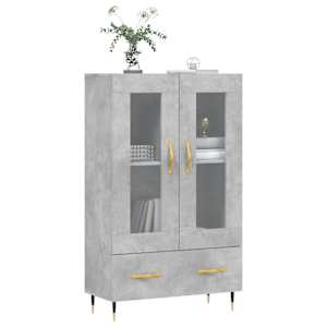 Skříň highboard betonově šedá 69,5x31x115 cm kompozitní dřevo - obrázek 3