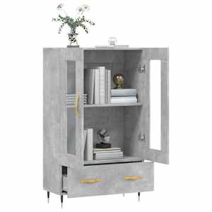 Skříň highboard betonově šedá 69,5x31x115 cm kompozitní dřevo - obrázek 4