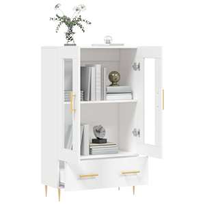 Skříň highboard bílá 69,5 x 31 x 115 cm kompozitní dřevo - obrázek 4