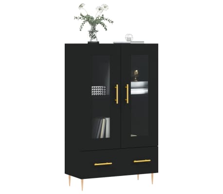 vidaXL Highboard Black 69.5x31x115 cm Engineered Wood