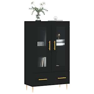 vidaXL Highboard Black 69.5x31x115 cm Engineered Wood