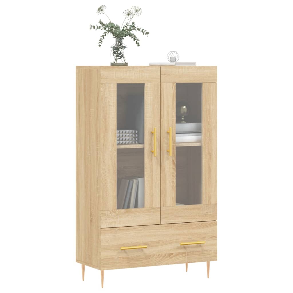 vidaXL Highboard sonoma eik 69,5x31x115 cm konstruert tre