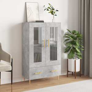 Skříň highboard betonově šedá 69,5x31x115 cm kompozitní dřevo - obrázek 1
