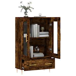 Skříň highboard kouřový dub 69,5 x 31 x 115 cm kompozitní dřevo - obrázek 4