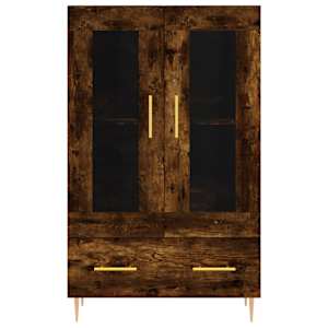 Skříň highboard kouřový dub 69,5 x 31 x 115 cm kompozitní dřevo - obrázek 6