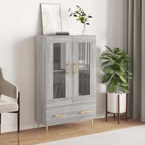 Skříň highboard šedá sonoma 69,5 x 31 x 115 cm kompozitní dřevo - obrázek 1