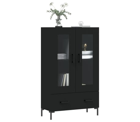 vidaXL Highboard Black 69.5x31x115 cm Engineered Wood