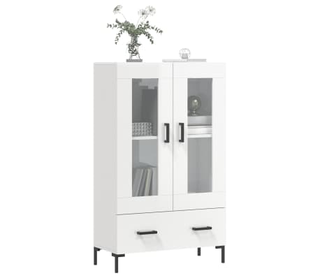 vidaXL Dulap &icirc;nalt, alb extralucios, 69,5x31x115 cm, lemn prelucrat