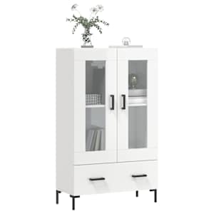 vidaXL Dulap &icirc;nalt, alb extralucios, 69,5x31x115 cm, lemn prelucrat